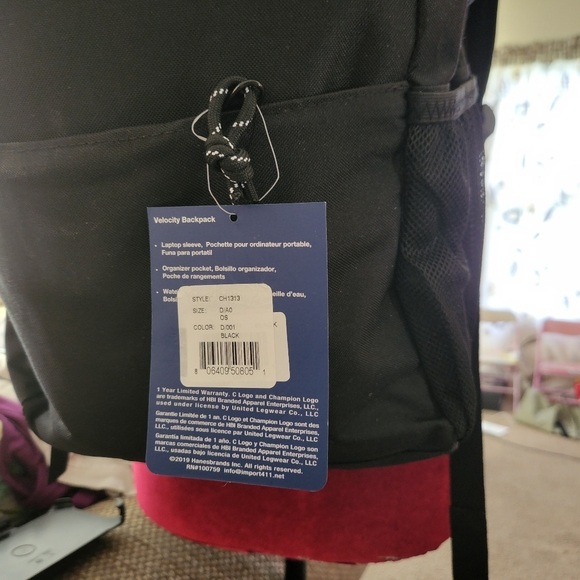 NWT BLACK CHAMPION BACKPACK - Picture 4 of 12